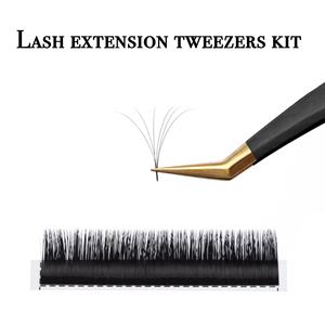 Venta al por mayor de pinzas de pestañas de acero inoxidable de alta calidad pinzas de extensión de pestañas puntiagudas personalizadas punta afilada - Product Image 3