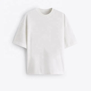 Camiseta de Hombre de Lujo 100% Algodón con Logotipo Personalizado, Cuello Redondo, Hombros Caídos, Talla Grande, Unisex - Product Image 3