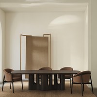 Chaise de salle à manger Erithrea-Fauteuil rembourré de luxe avec cadre en bois | Sièges contemporains Restaurant & Hôtel | Made in Vietnam