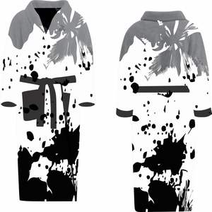 OEM Customizable 100% Polyester Boxing Gown Comfortable Private Label Martial Arts Wear Custom Robe - Product Image 3