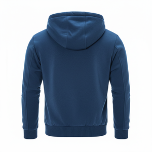 OEM Custom Vintage <b>Mens</b> Padded Borg <b>Fleece</b> <b>Sherpa</b> Lined Hoodie High Quality Thermal Full Zip Sweatshirt Winter Hooded Front - Product Image 2