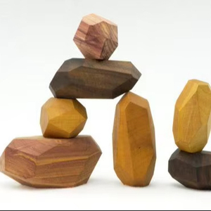 หินไม้ซ้อนกันเป็นมิตรกับสิ่งแวดล้อมสำหรับการเล่นสร้างสรรค์ - หินไม้ทูมิ อิชิ ทำจากไม้ธรรมชาติ 100% VIET FARGIMEX - Product Image 1