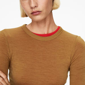 Camisetas de manga larga para mujer de color sólido y patrón/Camisetas de estilo de manga regular para mujer disponibles a un precio razonable - Product Image 4