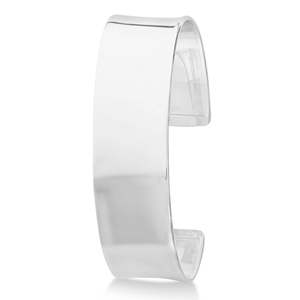 Bracelet jonc en argent 925 de 19 mm, poli miroir, bracelets jonc tendance - Product Image 2