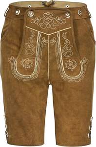Pantalones de Cuero Bávaros Antiguos para Hombre, Estilo Oktoberfest, Cortos, 2026 - Product Image 4