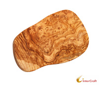Planche à découper rectangulaire en bois d'olivier de 20 mm d'épaisseur, écologique, faite à la main, plateau de service rustique, bloc à découper unique pour la cuisine