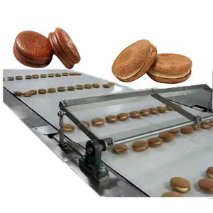 chocolate pie cake making equipment with 304 stainless steel material/ sandwich cake production line with high quality