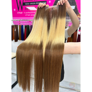 100% vendeurs de cheveux humains vierges vietnamiens alignés sur les cuticules non transformées meilleure qualité Ombre couleur os cheveux raides 28 pouces - Product Image 3
