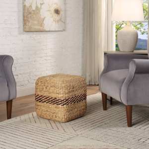 Tabourets ottomanes fabriqués à la main en jacinthe d'eau, tabourets durables, poufs, chaises, fourniture d'usine - Product Image 4