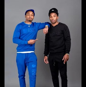 Conjuntos de sudadera y pantalones de chándal para correr, chándal para hombre con logotipo estampado personalizado, chándal de peso pesado en blanco - Product Image 6