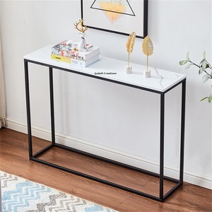 Mộc Mạc có thể gập lại sắt giao diện điều khiển Bảng với rắn bằng gỗ hàng đầu phong cách công nghiệp lối vào hành lang bảng với ráp khung kim loại - Product Image 1