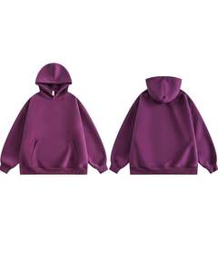 Sudadera con Capucha de Forro Polar Transpirable de Moda para Invierno, Cómoda Mezcla de Poliéster/Algodón, Diseño Bordado y con Cuentas, Bolsillo con Estampado Digital - Product Image 1