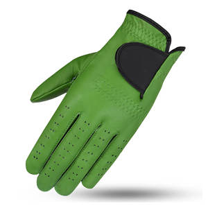 Gants de golf en cuir de mouton pur de couleur unie faits sur mesure, respirants et antidérapants, gants en cuir pour hommes - Product Image 1