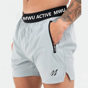 Shorts de sport pour hommes en polyester et nylon, respirants, à séchage rapide, à double couche, avec poche, imprimés sur mesure, grande taille, été, fitness, basketball - Product Image 4