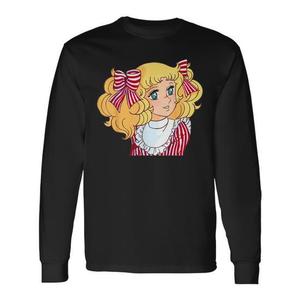 T-Shirt a Maniche Lunghe Stile Retrò Giapponese Anni '80 Anime Manga Collezione Candy Candy - Magliette Promozionali - Product Image 1