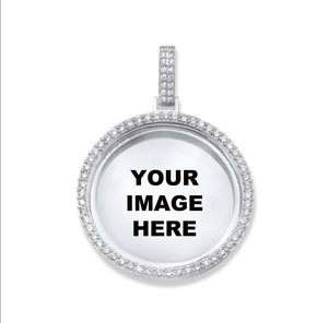 D'VINS JEWELS - Colgante de Diamantes Personalizado, Chapado en Oro de 14K, Corte Brillante Redondo, Certificado por GIA, Joyería Clásica Unisex de Estilo Hip Hop - Product Image 1