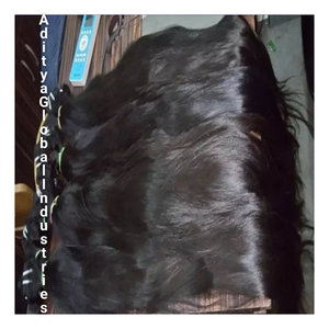 Extensiones de cabello Remy de la mejor calidad, cutículas onduladas naturales alineadas, cabello humano indio crudo a precio de fábrica - Product Image 2