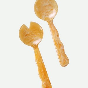 Juego de servidor de ensalada de menta de resina Juego de servidor de ensalada de madera y resina más vendidos y utensilios Artículos hechos a mano - Product Image 6