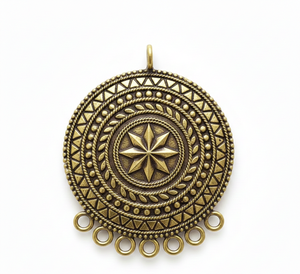 Collar de Cadena con Dije de Mandala de Oro Rosa Chapado en Oro de 14K y Plata de Ley 925 con Gemas Rudra Hechas a Medida, Joyería de Regalo de Lujo para Hombre - Product Image 5