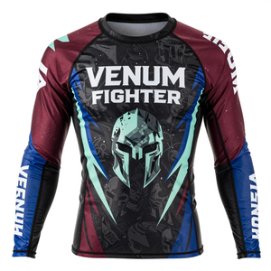 Camiseta de Compresión Deportiva Personalizada para Hombre, Manga Larga, Secado Rápido, Fabricante de Ropa Deportiva, Pedidos al por Mayor, Camiseta de Compresión Venum Fighter - Product Image 1