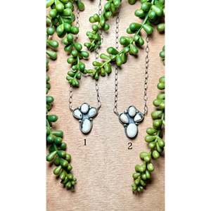 Talia Benally Fine Beaded <b>Necklace</b> White Buffalo & Sterling Silver - Product Image 1