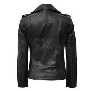 Veste en cuir de haute qualité Logo personnalisé Veste en cuir Vêtements à la mode Veste en cuir pour femmes - Product Image 3