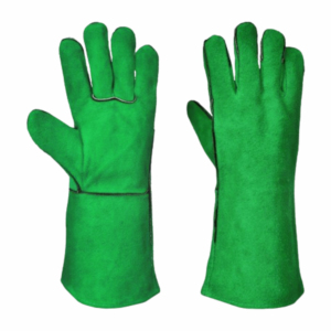 Gants de sécurité réfléchissants robustes Gants de soudage lisses ignifuges en cuir de vachette fendu de protection personnelle - Product Image 3