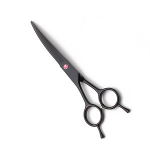 Tijera de aseo de Color negro, tijeras de corte de pelo de hoja afilada, tijera de corte de pelo de perro ajustable con doble reposapiés - Product Image 1