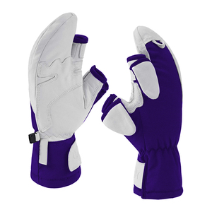 Guantes de nieve de invierno de alta calidad para hombre Guantes de esquí de cuero impermeables a prueba de viento con empuñaduras La mejor calidad a precios competitivos - Product Image 4
