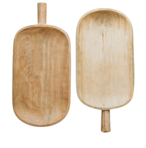 Juego de dos vajillas para servir en casa, plato de madera para servir frutas secas, vajilla de mesa de Color marrón, aperitivos y golosinas - Product Image 3