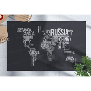 Tapis imprimé : Design moderne pour salon, entrée, bureau, avec tapis moelleux à poils - Product Image 2