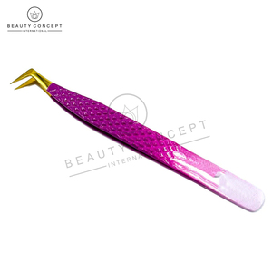 Beauty Concept Pinzas para extensiones de pestañas Ombre Pink & White Acero de alta calidad y acero inoxidable Eco-Friendly by Beauty Concept - Product Image 6
