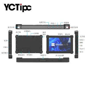YCTipc Tablette industrielle étanche IPS 10 pouces win-10 Tablette OEM WiFi Tablette BT CPU N 5100 RAM 8 Go ROM 128 Go Incell