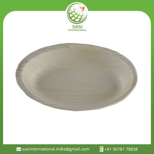 Assiette à dîner biodégradable rentable Vaisselle en feuille de palmier Assiettes jetables en feuille de palmier de forme ronde pour le dîner - Product Image 2