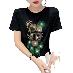 Camisetas de lentejuelas con diamantes de imitación para mujer, camisetas brillantes con diamantes de imitación, ropa de calle Y2K, camisetas gráficas de moda para discoteca - Product Image 1