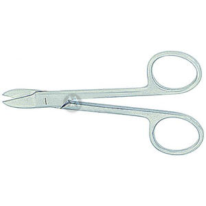 สแตนเลสสตีลเครื่องมือผ่าตัดฟันกรรไกรตัดมงกุฏ10.5 CM ทำมุม - Product Image 1