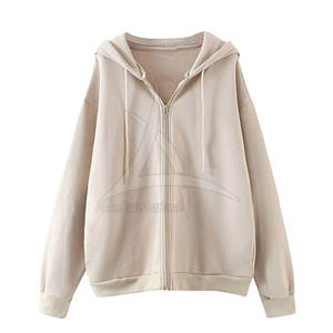 Sweats à capuche confortables avec poches avant Fournisseur de gros Mode Femmes Zip Up Hoodies Casual Wear - Product Image 1