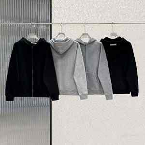 Logo ample personnalisé fermeture éclair complète logo brodé sur mesure sweat à capuche oversize - Product Image 6