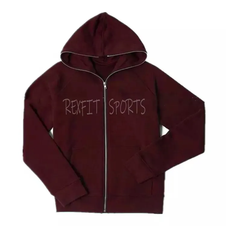 Customized Fleece Men's Hoodie Plain Zip Up Hoodie Fitness Lightweight Sports Hoodies & Sweatshirt High Quality