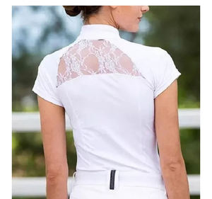 Camisa de montar a caballo para mujer, camisa de competición ecuestre con logotipo personalizado - Product Image 3