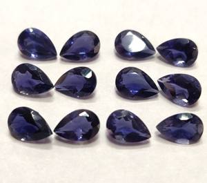 Pera iolita natural 3x5mm corte facetado-iolita suelta corte pera - Product Image 6