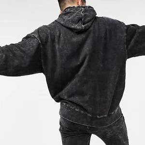 Sudadera con Capucha de Estilo Vintage con Logotipo Personalizado, Sudadera con Capucha Lavada al Ácido para Hombre, Talla Grande, Sudadera con Capucha para Hombre - Product Image 2