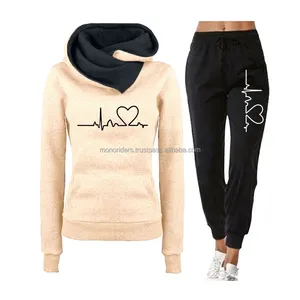 Conjunto Deportivo de Pantalones y Sudadera con Capucha de Felpa 100% Algodón de Alta Calidad con Logotipo Personalizado, Estilo Hip Hop, Traje Deportivo de Dos Piezas para Correr - Product Image 3