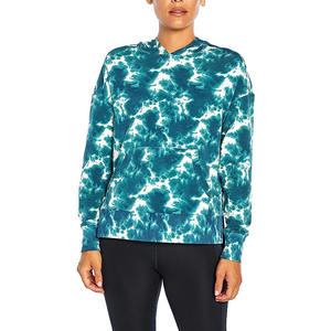 เสื้อฮู้ดไหมพรมผู้หญิงคุณภาพสูง ลายมัดย้อม สำหรับฤดูหนาว พร้อมโลโก้ด้านหน้า ระบายอากาศได้ดีและแห้งเร็ว - Product Image 1