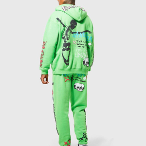 Survêtement de jogging pour hommes, survêtement de sport pour hommes, survêtement imprimé en polyester/coton par sublimation pour hommes - Product Image 2