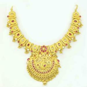 Collares de Moda al por Mayor Chapados en Oro de 14K, 18K y 24K, Collares con Diseño Floral Tradicional, Collares de Latón Chapados en Oro. - Product Image 4