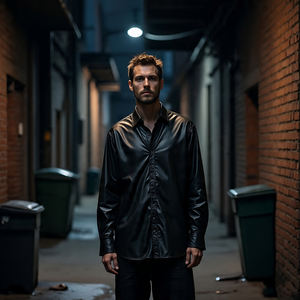 Plain Genuine <b>Leather</b> Shirts <b>Men</b> Turn Down Collar Button Down Cow <b>Leather</b> Shirts Boys High Streetwear Plain <b>Leather</b> Shirt <b>Men's</b> - Product Image 5