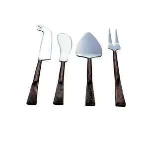 Juego de 4 cuchillos de queso de acero inoxidable pulido con espejo último diseño de cubiertos para eventos domésticos y catering de la India - Product Image 4