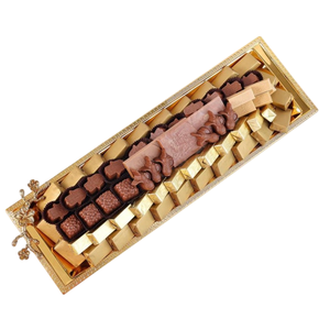 Best Quality Gold Plated Metal Oval Shape Chocolate Platter Eid Chocolate <b>Gift</b> Tray <b>Sweet</b> Serving Tray Chocolate Display On-Sale - Product Image 6