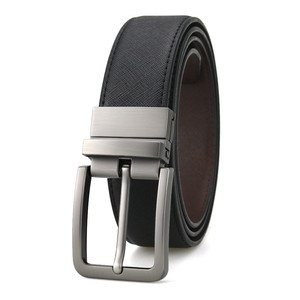 Ceinture réglable en cuir véritable pour hommes, avec design classique et personnalisable, avec boucle automatique - Product Image 3